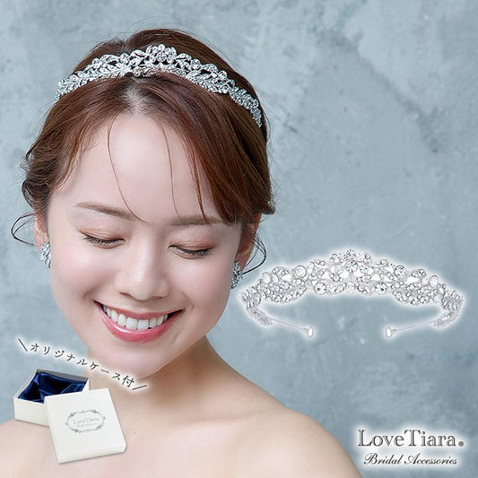 リトルガーデンティアラ【結婚式 ヘアアクセサリー】（T-112）