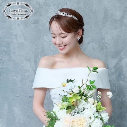 リトルガーデンティアラ【結婚式 ヘアアクセサリー】（T-112）