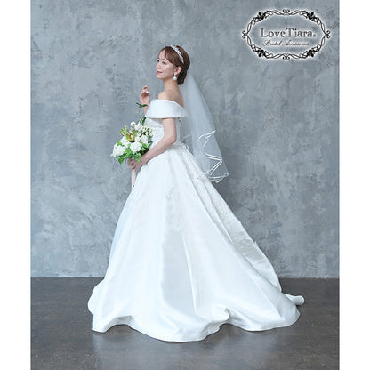 ヴィクトリアティアラ【結婚式 ヘアアクセサリー】（T-113）