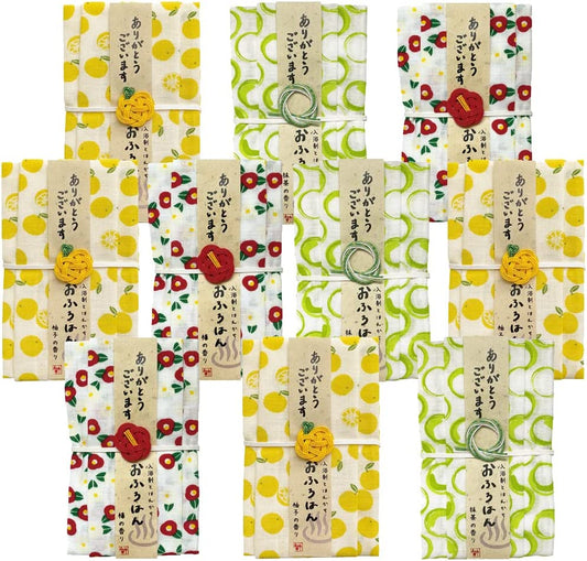 和布華 おふろはん 入浴剤 ハン カチ アソート 10点セット プチ ギフト お配り 心ばかり 御礼 退 職 景品 ご挨拶 入学祝い メッセ ージ 【結婚式 プチギフト 雑貨】