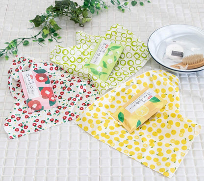 和布華 おふろはん 入浴剤 ハンカチ プチギフト お返し 心ばかり 御礼 退職 景品 ご挨拶 入学祝い (柚子/椿/抹茶_ 3点セット) メッセージ付 【結婚式 プチギフト 雑貨】