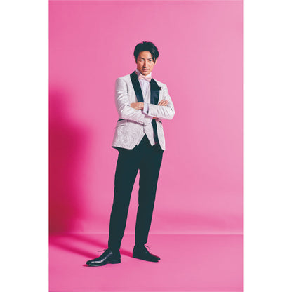 タキシードセット【ペイズリー/ホワイト】 【結婚式 タキシード レンタル】