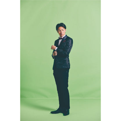 タキシードセット【ブラック/ペイズリー】 【結婚式 タキシード レンタル】