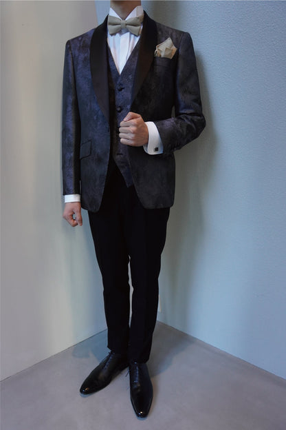 タキシードセット【スター/ブラック】 【結婚式 タキシード レンタル】