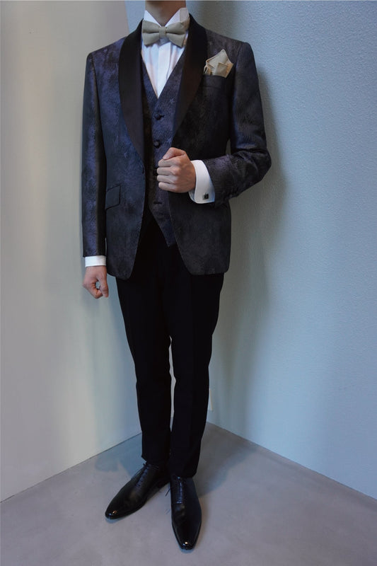 タキシードセット【スター/ブラック】 【結婚式 タキシード レンタル】