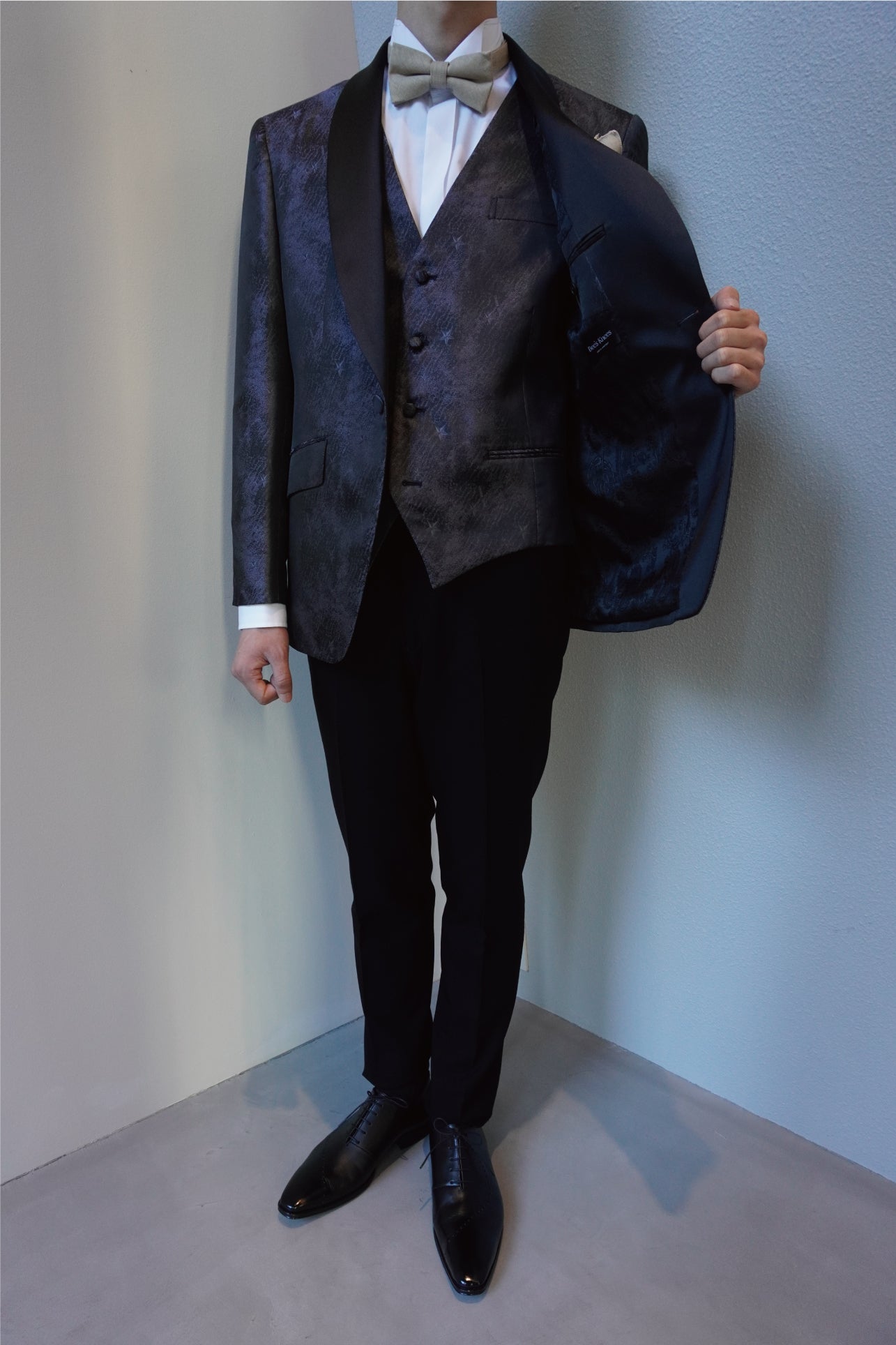 タキシードセット【スター/ブラック】 【結婚式 タキシード レンタル】