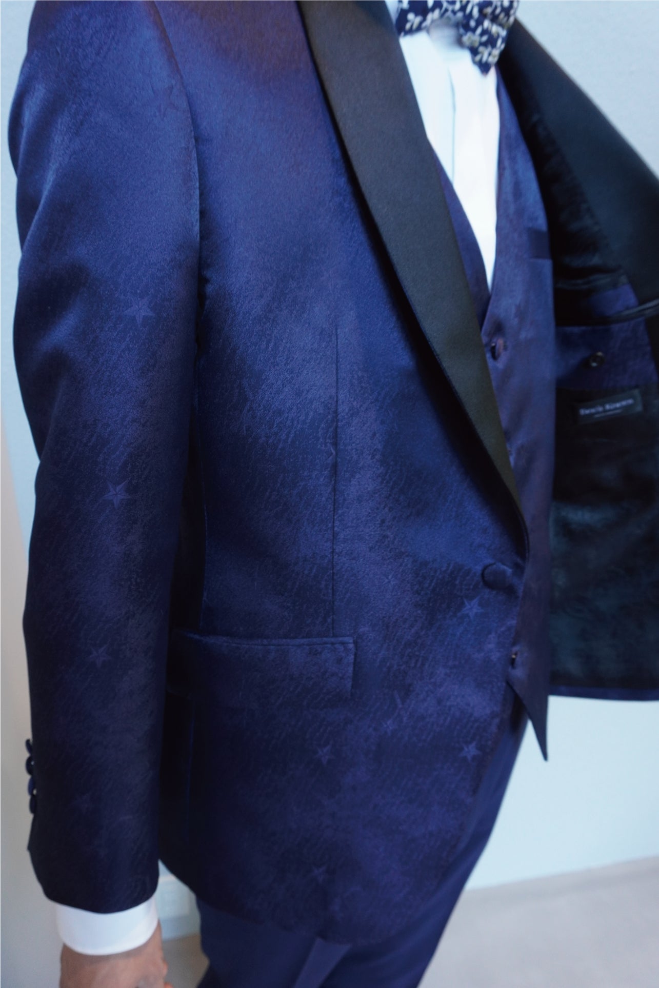 タキシードセット【ネイビー/スター】 【結婚式 タキシード レンタル】