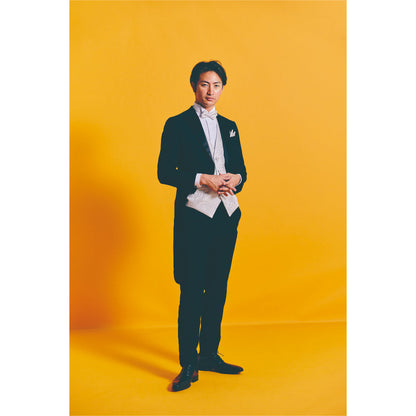 タキシード3点(ジャケット・ベスト・パンツ)セット【ブラック/テールコート】 【結婚式 タキシード レンタル】