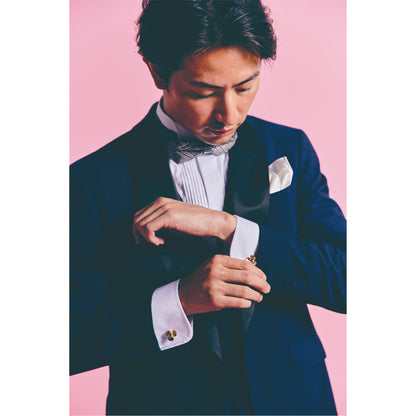 タキシード3点(ジャケット・ベスト・パンツ)セット【ネイビー/無地】 【結婚式 タキシード レンタル】