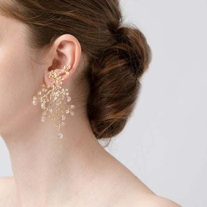 リーフピアス【ゴールド】ブライダルアクセサリー 【結婚式 ピアス イヤリング】