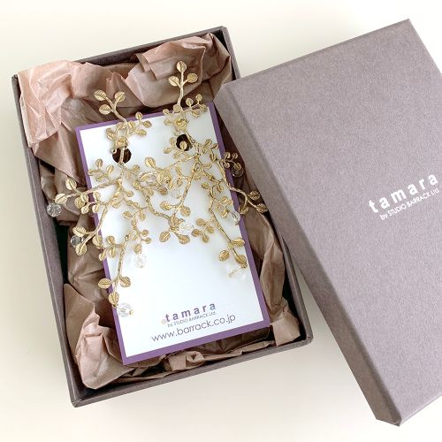 リーフピアス【ゴールド】ブライダルアクセサリー 【結婚式 ピアス イヤリング】