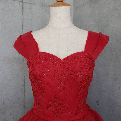 オフショルダーパーツ 赤 レッド(オーガンジー) 【結婚式 ドレス小物 レンタル】