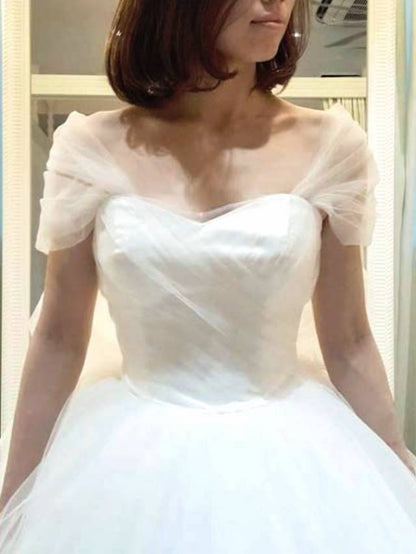 ウェディングドレス用★オフショルダー(チュール) 【結婚式 ドレス小物 レンタル】