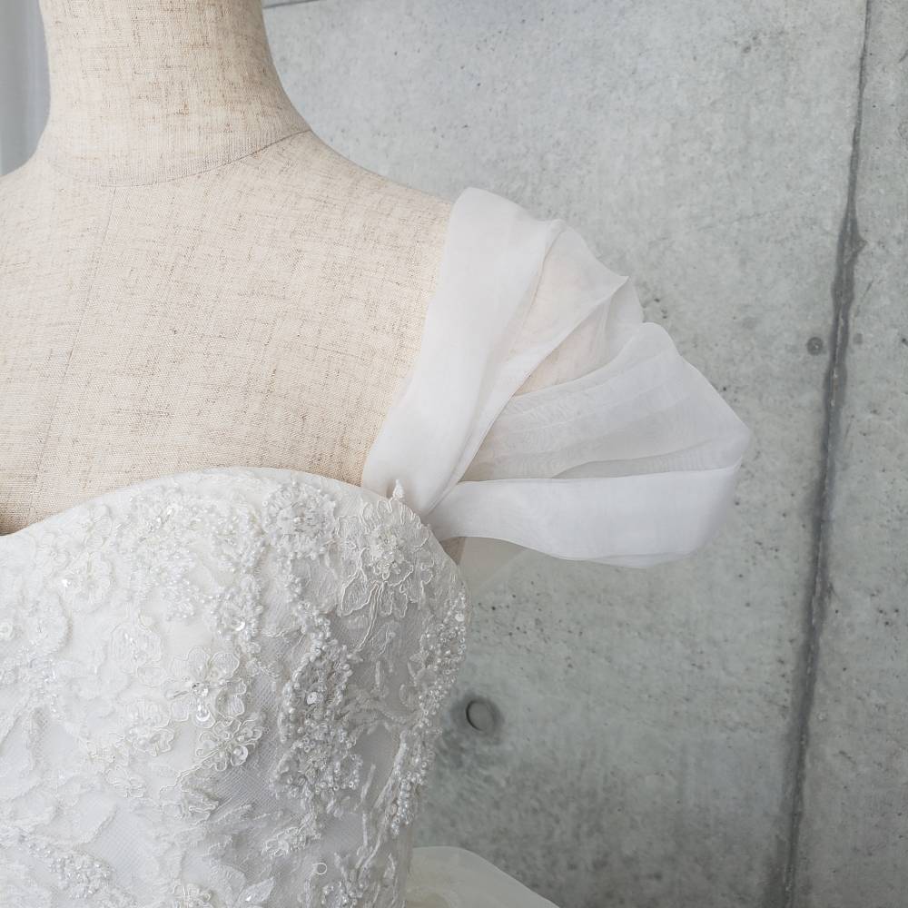 ウェディングドレス☆オフショルダーパーツ(オーガンジー)TSL01og