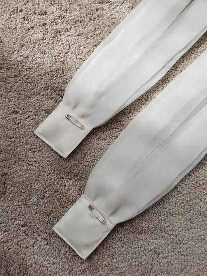 ウェディングドレス★オフショルダーパーツ(オーガンジー)TSL01og 【結婚式 ドレス小物 レンタル】