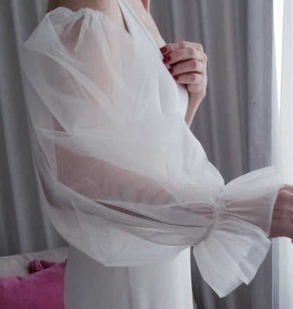 ウェディングドレスつけ袖(ロング) 【結婚式 ドレス小物 レンタル】