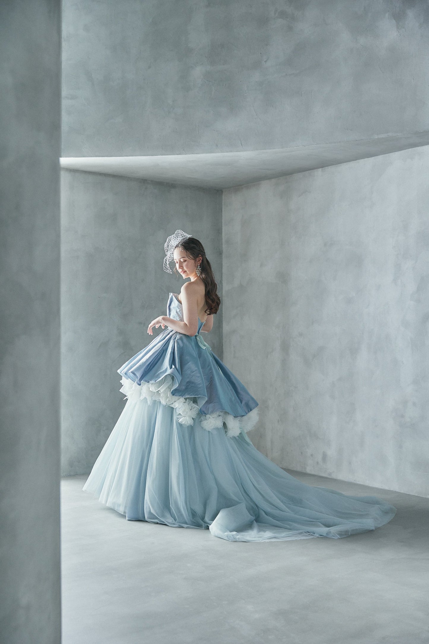 Marissa マリッサ【カラードレス】Aライン ブルー チュール 【結婚式 レンタル】