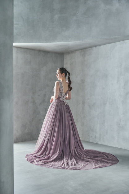 Lila リラ【カラードレス レンタル】 Aライン チュールドレス 【結婚式】