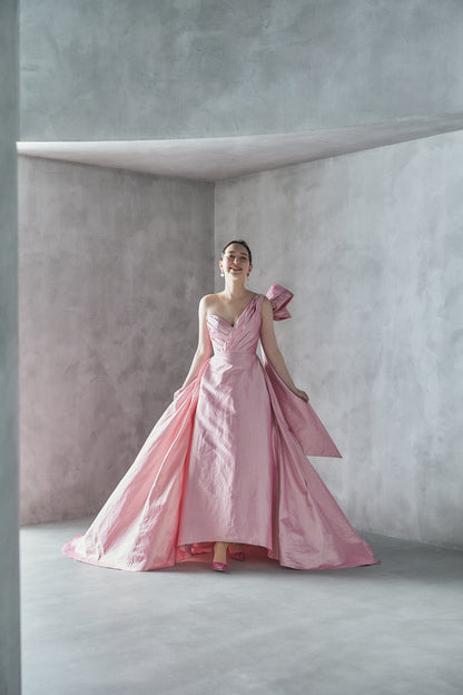 Rosana ロザナ【カラードレス】アシンメトリー アンクル丈 Aラインドレス 【結婚式 レンタル】