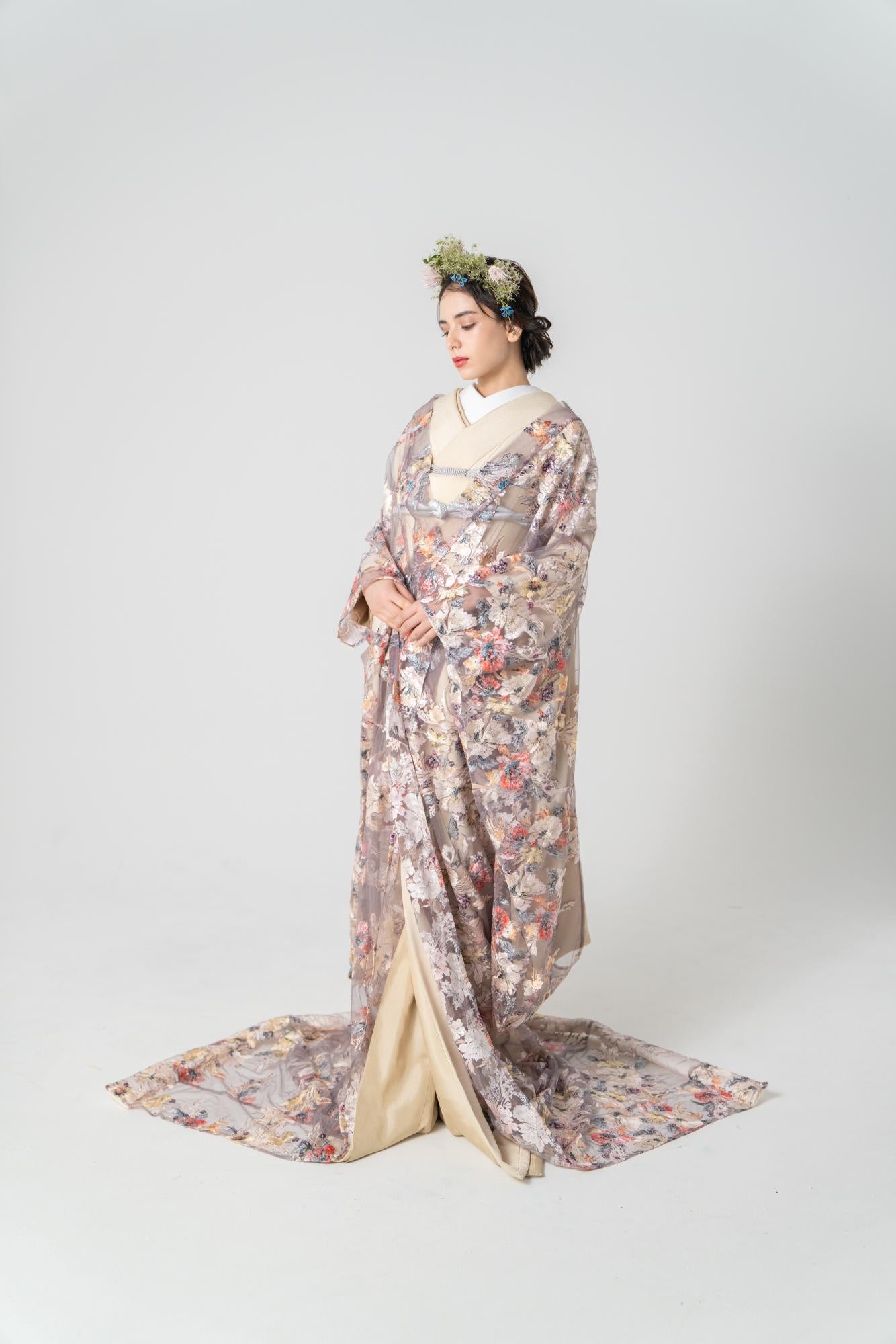 Lilas - gray【結婚式 和装 色打掛 レンタル】