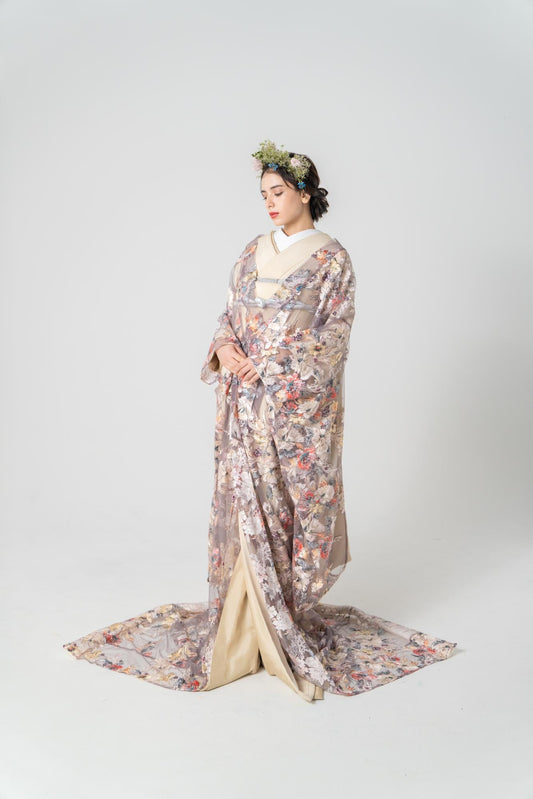 Lilas - gray【結婚式 和装 色打掛 レンタル】