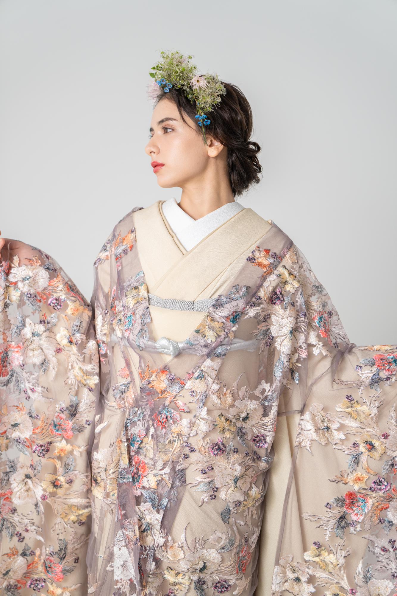 Lilas - gray【結婚式 和装 色打掛 レンタル】