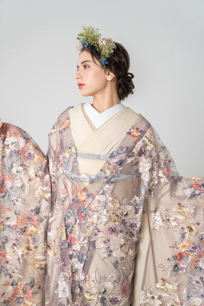 Lilas - gray【結婚式 和装 色打掛 レンタル】