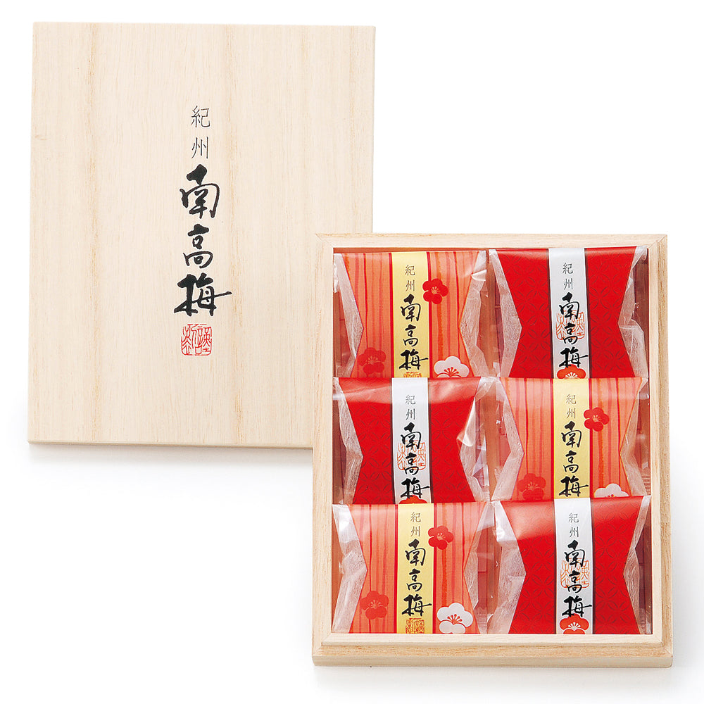 紀州南高梅6粒(木箱入) 【結婚式 ギフト 縁起物 梅干し】