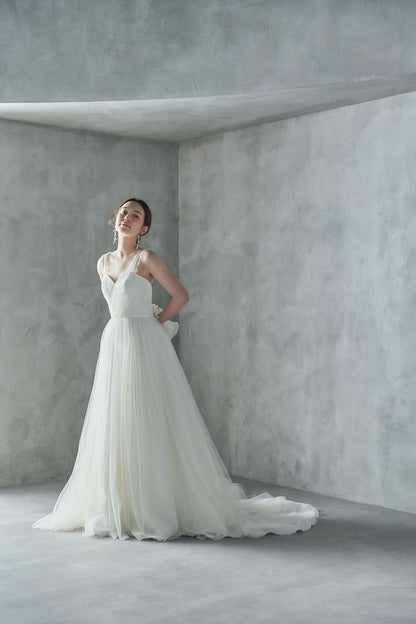 Serena セレーナ【ウエディングドレス レンタル】チュール レース Aラインドレス 【結婚式】