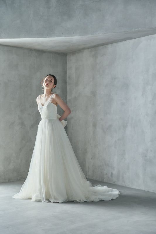 Serena セレーナ【ウエディングドレス レンタル】チュール レース Aラインドレス 【結婚式】