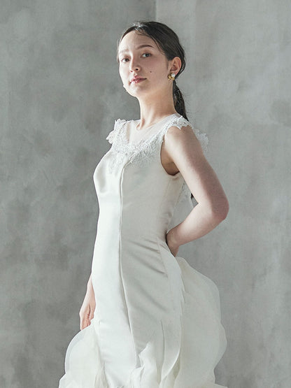 ヴェロニカ Veronica【ウエディングドレス レンタル】サテン セミマーメイド 【結婚式】