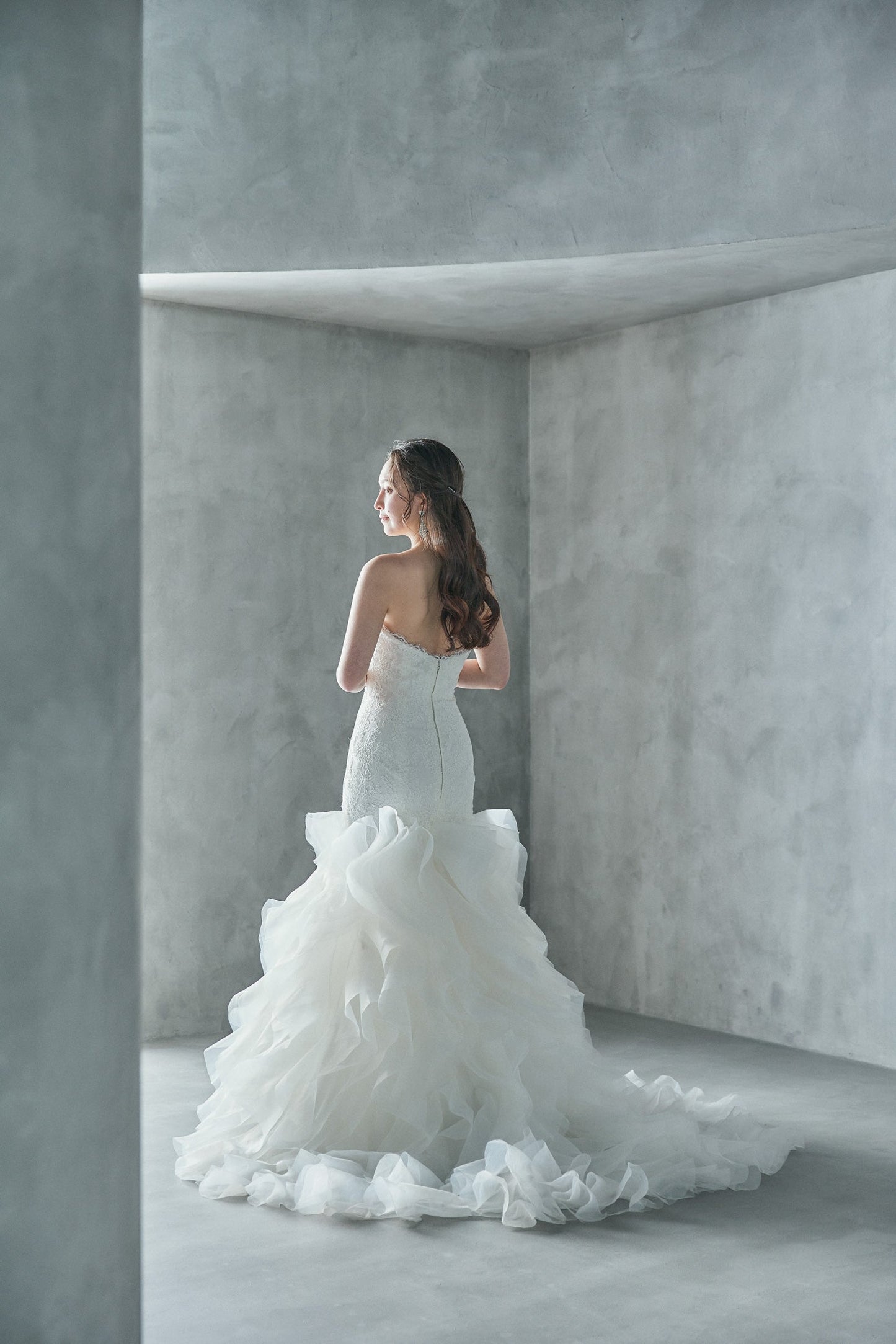 Gabriella ガブリエラ【ウエディングドレス レンタル】マーメイド レース オフショルダー 2way 【結婚式】