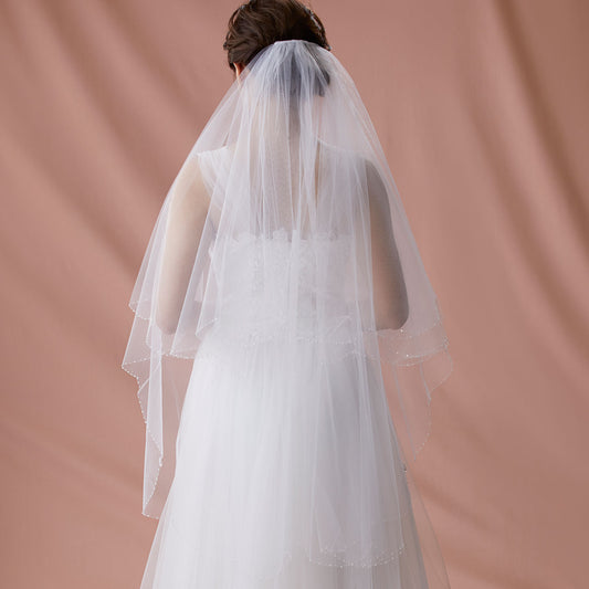 【SALE】ブライダルアクセサリー【ウエディングベール 】V3012-1(Sサイズ0.6+1Ｍ)OW
