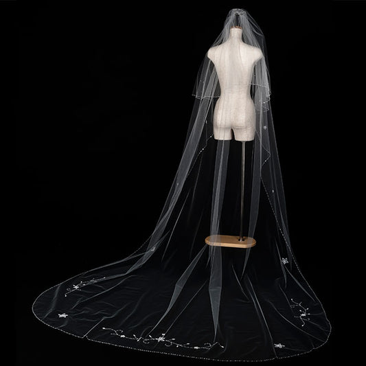 【SALE】ブライダルアクセサリー【ウエディングベール 】V3013-1(Lサイズ0.6+3Ｍ)IV