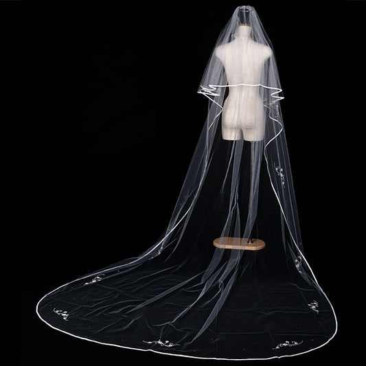 【SALE】ブライダルアクセサリー【ウエディングベール 】V3031-1(Lサイズ0.6+3Ｍ)IV