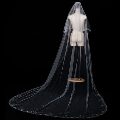 【SALE】ブライダルアクセサリー【ウエディングベール 】V3033-1(Lサイズ0.6+3Ｍ)W