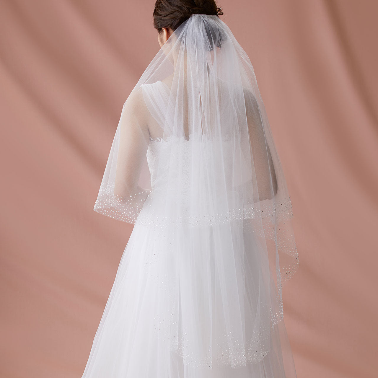 【SALE】ブライダルアクセサリー【ウエディングベール 】V3034-1(Sサイズ0.6+1Ｍ)OW