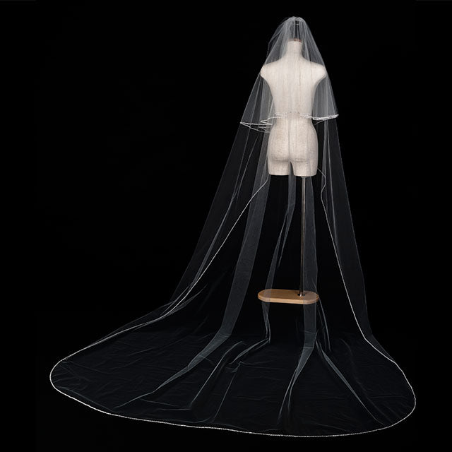 【SALE】ブライダルアクセサリー【ウエディングベール 】V3035-1(Lサイズ0.6+3Ｍ)W