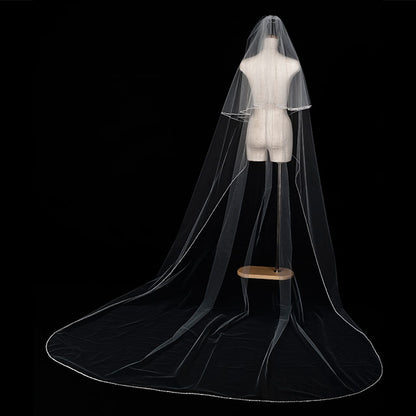 【SALE】ブライダルアクセサリー【ウエディングベール 】V3035-1(Lサイズ0.6+3Ｍ)W