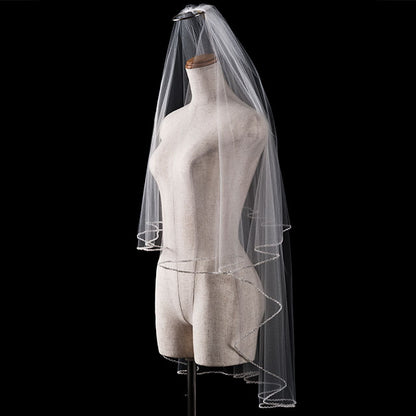 【SALE】ブライダルアクセサリー【ウエディングベール 】V3036-1(Sサイズ0.6+1Ｍ)W