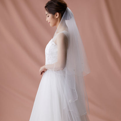 【SALE】ブライダルアクセサリー【ウエディングベール 】V3058-1(Sサイズ0.6+1Ｍ)OW
