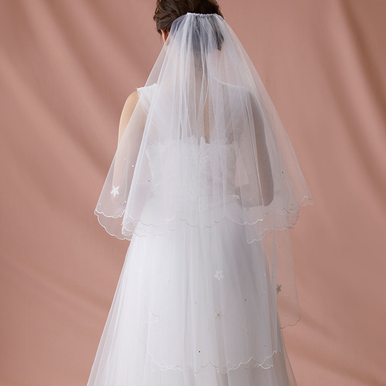 【SALE】ブライダルアクセサリー【ウエディングベール 】V3058-1(Sサイズ0.6+1Ｍ)OW