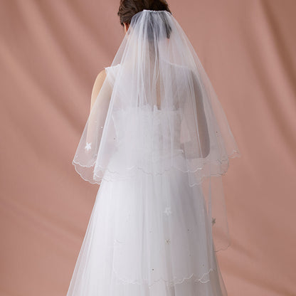 【SALE】ブライダルアクセサリー【ウエディングベール 】V3058-1(Sサイズ0.6+1Ｍ)OW