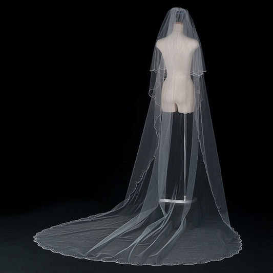 【SALE】ブライダルアクセサリー【ウエディングベール 】V3061-1(Lサイズ0.6+3Ｍ)OW