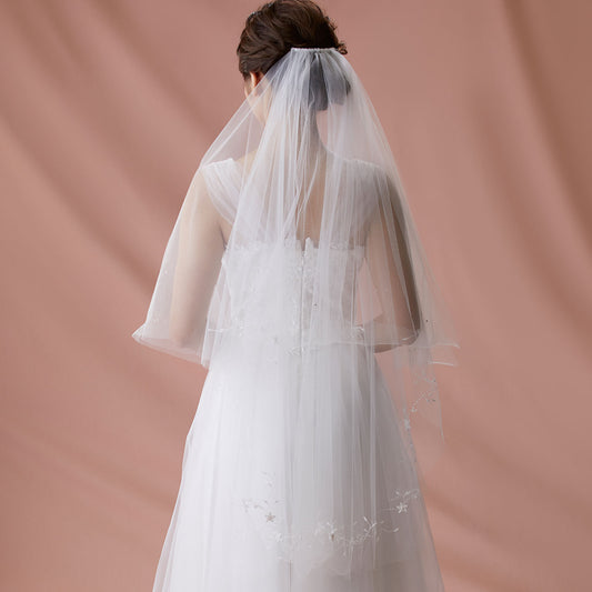 【SALE】ブライダルアクセサリー【ウエディングベール 】V3074-1(Sサイズ0.6+1Ｍ)OW