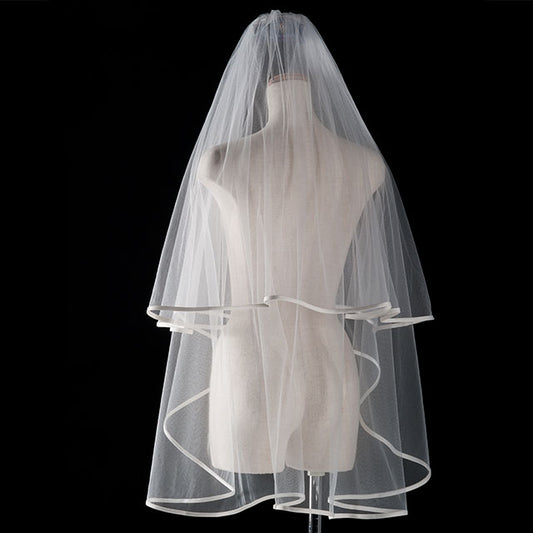 【SALE】ブライダルアクセサリー【ウエディングベール 】V3140-1(Sサイズ0.6+1Ｍ)OW