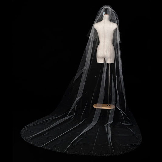 【SALE】ブライダルアクセサリー【ウエディングベール 】V3171-1(Lサイズ0.6+3Ｍ)W