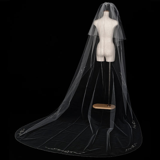 【SALE】ブライダルアクセサリー【ウエディングベール 】V3181-1(Lサイズ0.6+3Ｍ)OW