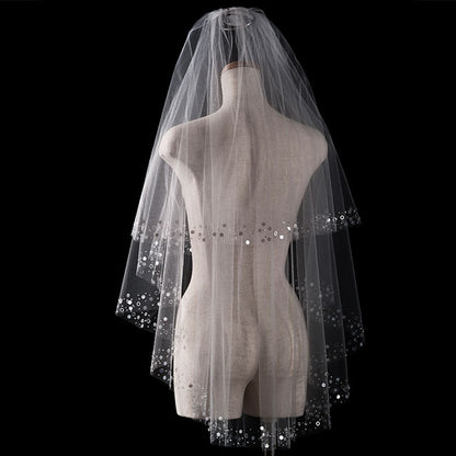 【SALE】ブライダルアクセサリー【ウエディングベール 】V3226-1(Sサイズ0.6+1Ｍ)OW