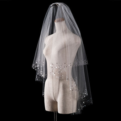 【SALE】ブライダルアクセサリー【ウエディングベール 】V3226-1(Sサイズ0.6+1Ｍ)OW